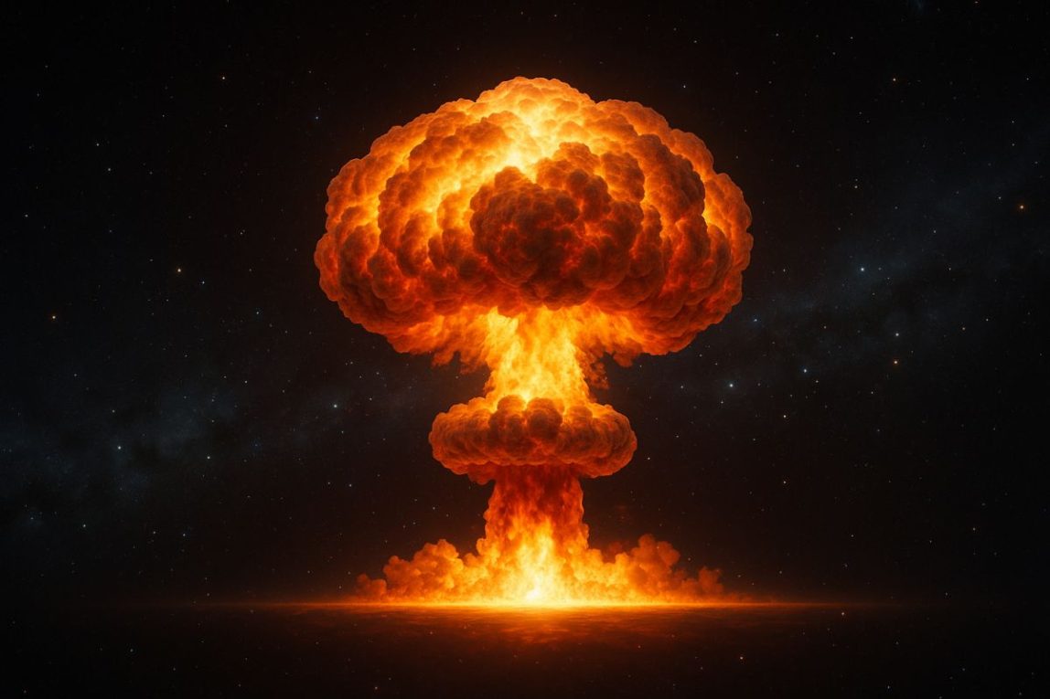 Was würde passieren, wenn im Weltraum eine Atombombe gezündet werden würde?